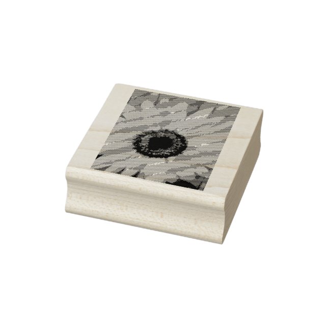 Carimbo De Borracha flor da madeira (Carimbo)