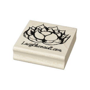 Carimbo De Borracha Flor de Lotus