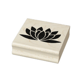 Carimbo De Borracha Flor de Lotus