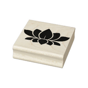 Carimbo De Borracha Flor de Lotus