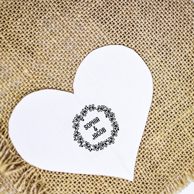 Carimbo De Borracha Flor de Nomes Personalizados (Criador carregado)