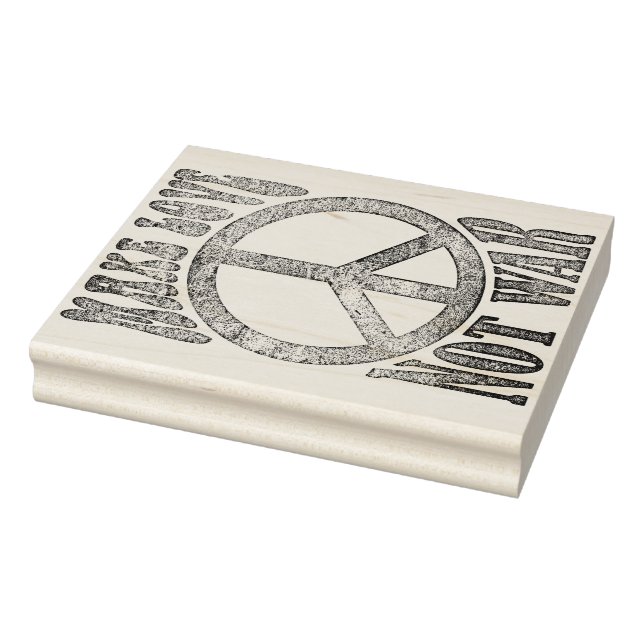 Carimbo De Borracha Flor Power Peace - Fazer Amor Não Guerra 1 (Carimbo)