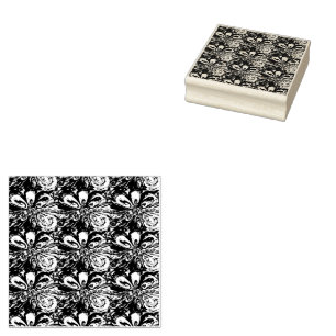 Carimbo De Borracha Flor psicodélica