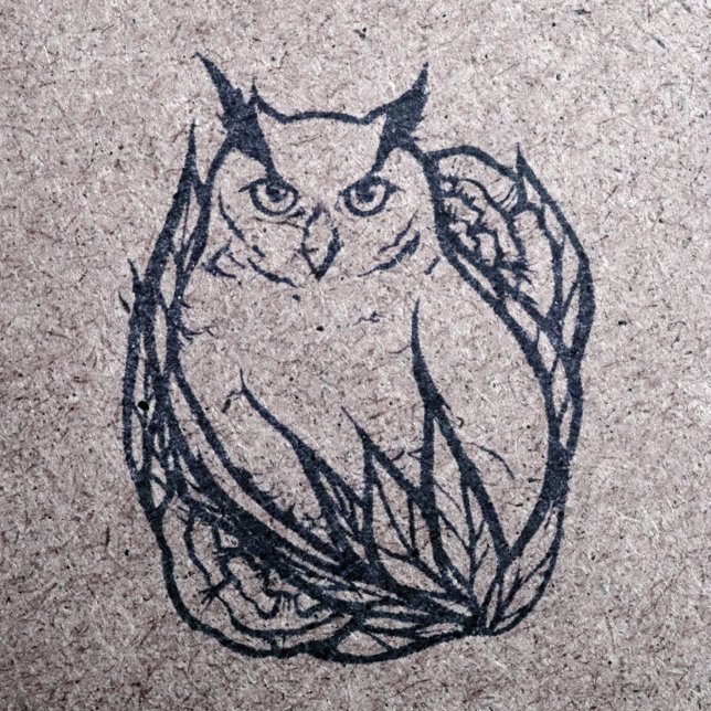 Carimbo De Borracha Floral Owl (Criador carregado)