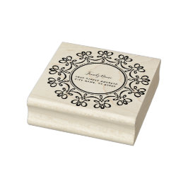 Carimbo De Borracha Floral Rubber Stamp