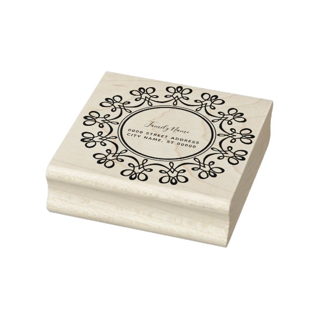 Carimbo De Borracha Floral Rubber Stamp