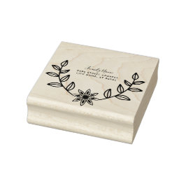 Carimbo De Borracha Floral Rubber Stamp