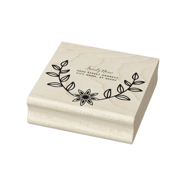 Carimbo De Borracha Floral Rubber Stamp (Carimbo)