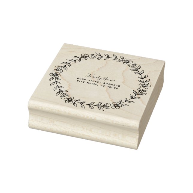 Carimbo De Borracha Floral Rubber Stamp (Carimbo)