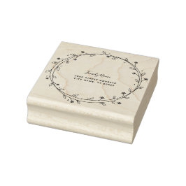 Carimbo De Borracha Floral Wreath Rubber Stamp
