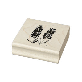 Carimbo De Borracha Flores de Bluebonnets Flores selvagens Lupine Texa