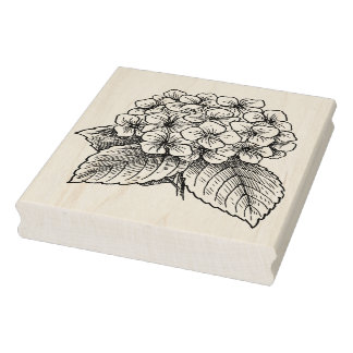 Carimbo De Borracha Flores de Hydrangea