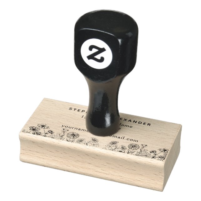 Carimbo De Borracha Flores, margaridas e rosas. Caneta e tinta (Carimbo)