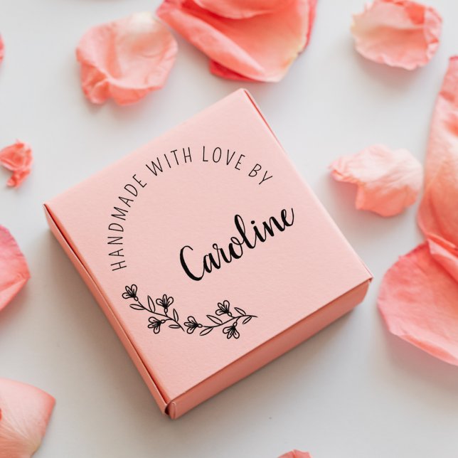 Carimbo De Borracha Flores Selvagens Simples Feitas à mão com amor (Criador carregado)