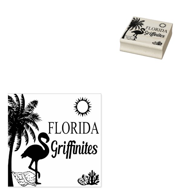 Carimbo De Borracha Flórida Griffinites Wood Art Stamp (Carimbado)