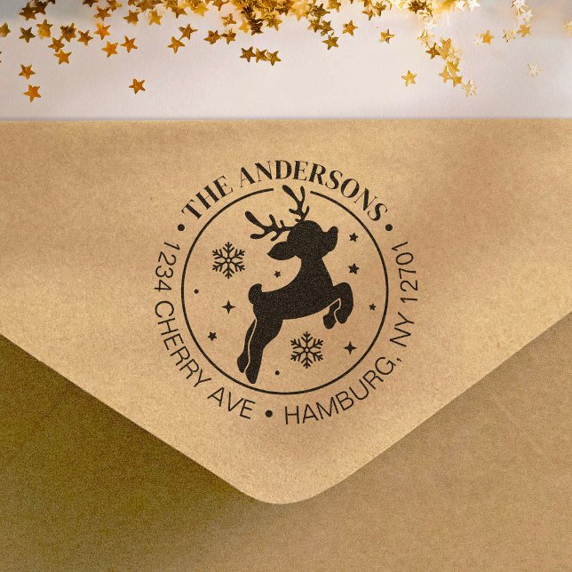 Carimbo De Borracha Fofo Rudolph Rudolph Roused Nosed Natal (Criador carregado)