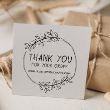 Folhagem Elegante Obrigado Pelo Seu Pedido