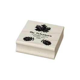 Carimbo De Borracha Folhas de outono, Adicionar informações, devolver 