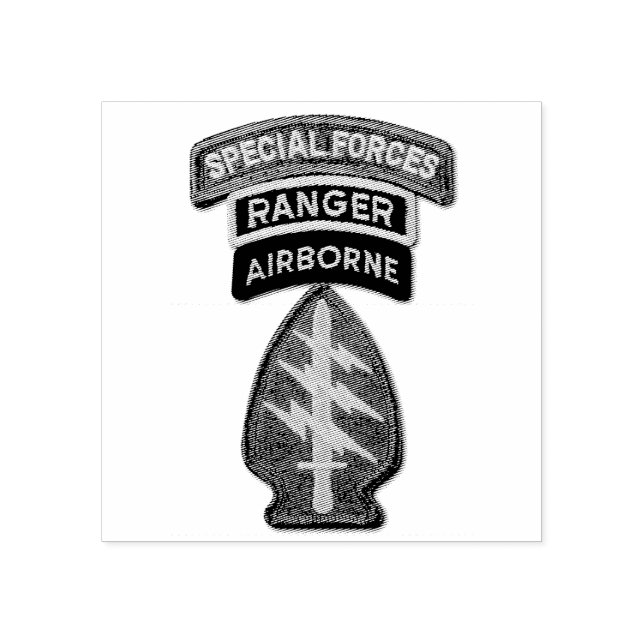 Carimbo De Borracha Forças Especiais Green Berets SF SFG SOF LRRPS Rec (Impressão)