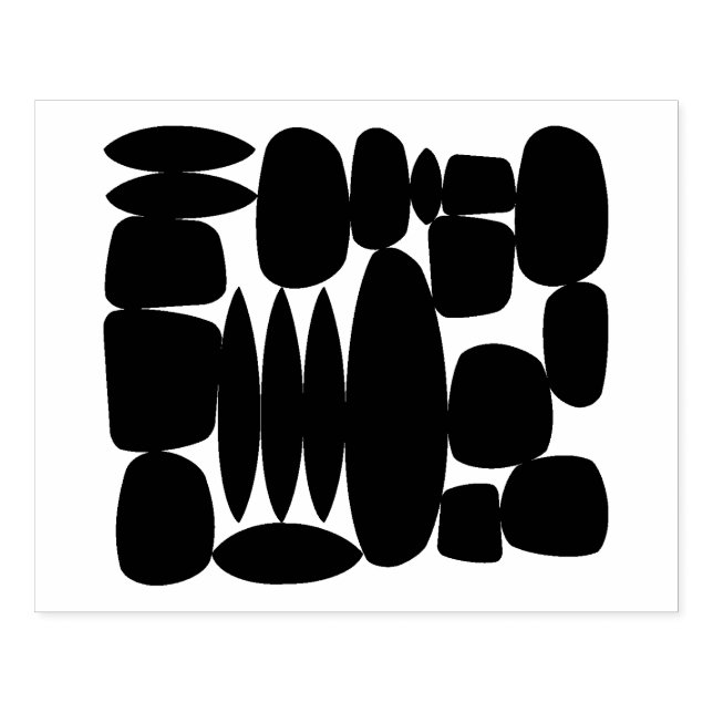 Carimbo de Borracha Formas Retro (Impressão)