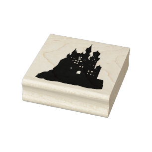 Carimbo De Borracha Fortaleza Castelo Silhouette Halloween