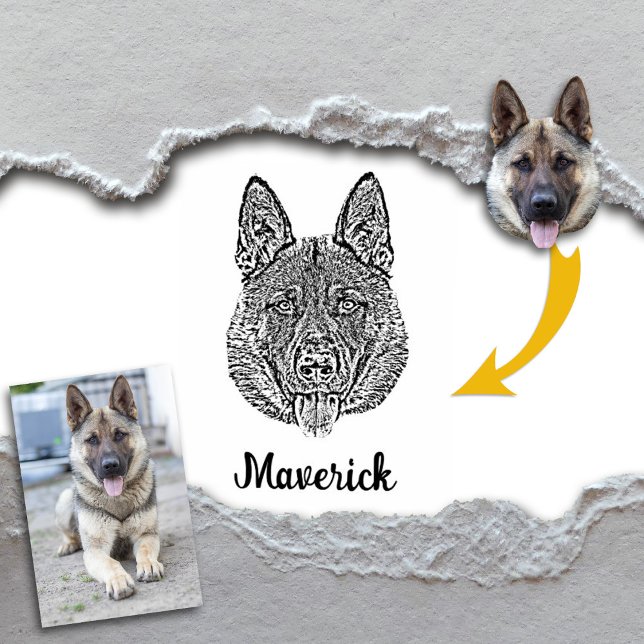 Carimbo De Borracha Foto personalizada de cão, Pet (Criador carregado)