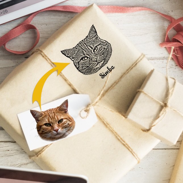 Carimbo De Borracha Foto personalizada de Cat, Pet (Criador carregado)