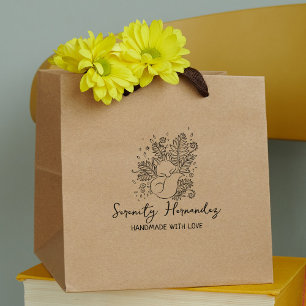 Carimbo De Borracha Fox Floral Personalizada Feita À Mão Com Amor