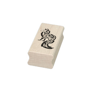 Carimbo De Borracha Fox Kitsune tribal
