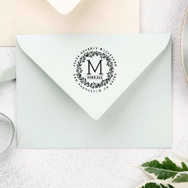 Carimbo De Borracha Frasto desenhado à mão | Endereço de devolução ini