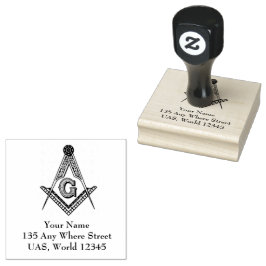 Carimbo De Borracha Freemason Personalizado