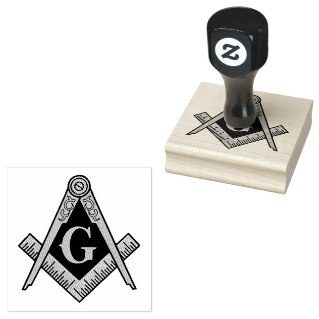 Carimbo De Borracha Freemasonry Square e Compass Masonic (Carimbado)