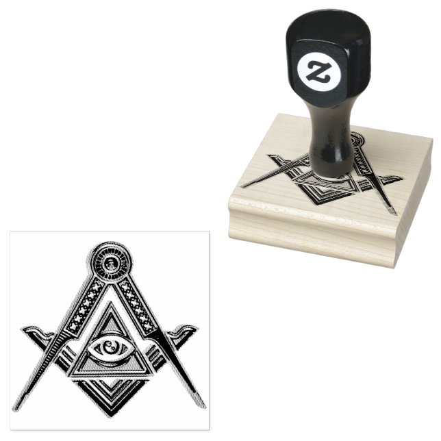 Carimbo De Borracha Freemasonry Square e Compass Masonic (Carimbado)