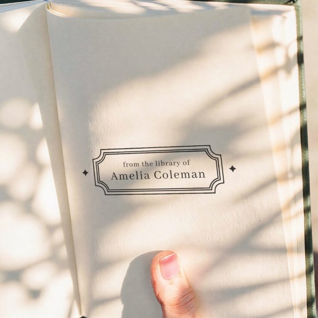 Carimbo De Borracha From the Library of Retro Frame Diamonds Book (Criador carregado)