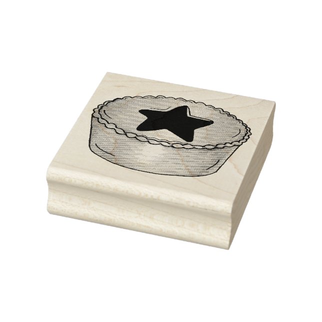 Carimbo De Borracha FRUTA de Natal britânica Mini Pie Fesestivo Comida (Carimbo)