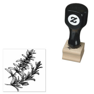 Carimbo De Borracha fundo branco herbáceo