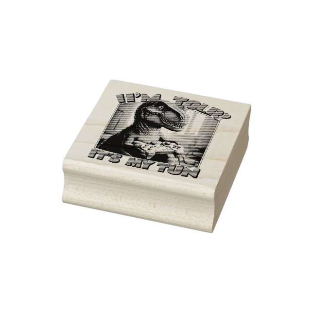 Carimbo De Borracha Funny T-Rex Gamer Quote Design (Carimbo)