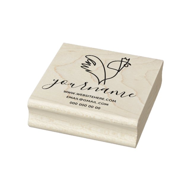 Carimbo De Borracha Galinha-Do-Homem-Galo (Carimbo)