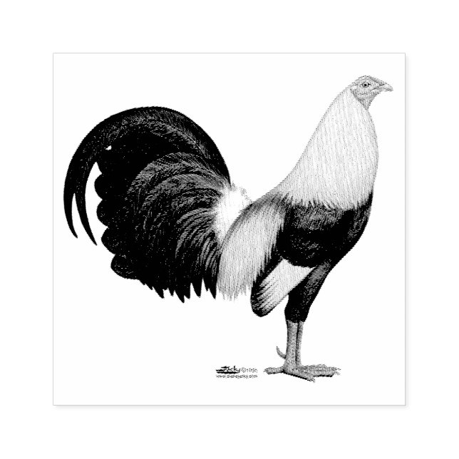 Carimbo De Borracha Galo Galo Cinza Duckwing (Impressão)