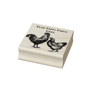 Carimbo De Borracha Galo Personalizado e Fazenda de Galinha Hen