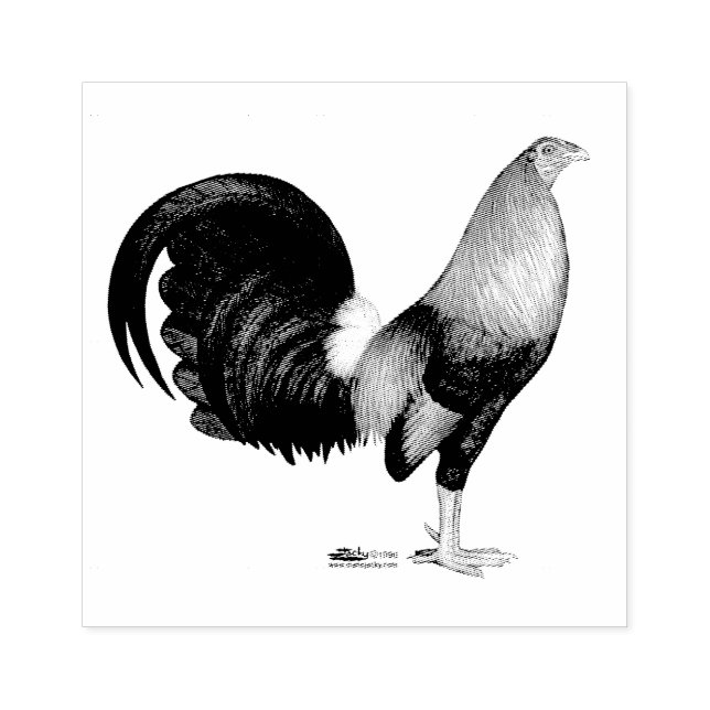 Carimbo De Borracha Gamecock Red Hatch (Impressão)