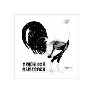 Carimbo De Borracha Gamecock Sepia