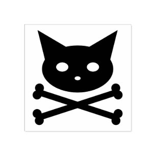 Carimbo De Borracha +{ Gatinho Caveira }}+
