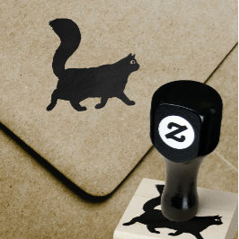 Carimbo De Borracha Gato Andando | Gatinho com palha lisa