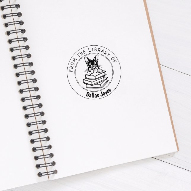 Carimbo De Borracha Gato Birmanês, Livro Da Biblioteca De (Criador carregado)