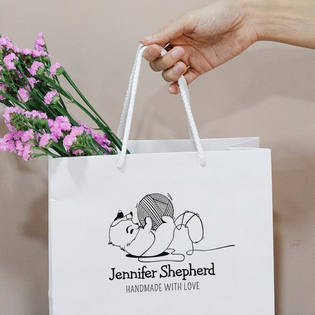 Carimbo De Borracha Gato Bonito Feito De Mão Com Amor (Criador carregado)