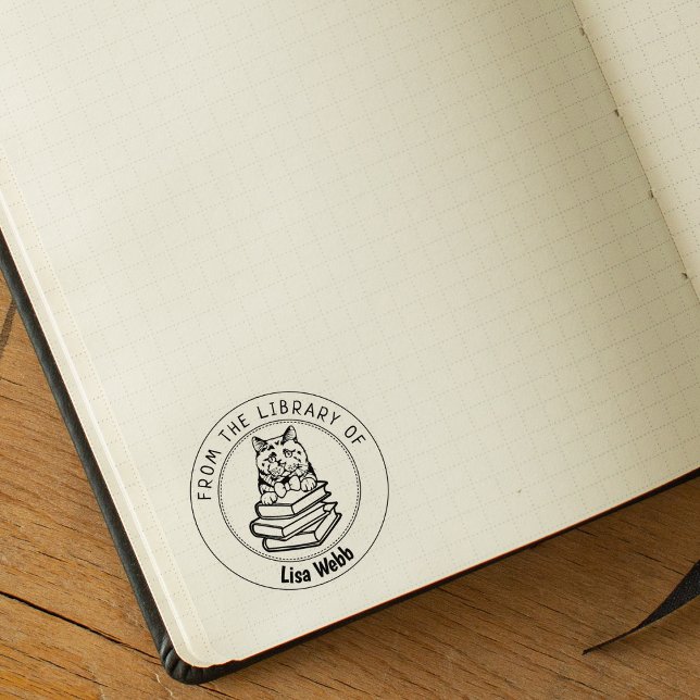 Carimbo De Borracha Gato Britânico De Cabelo Curto, Livro Da Bibliotec (Criador carregado)