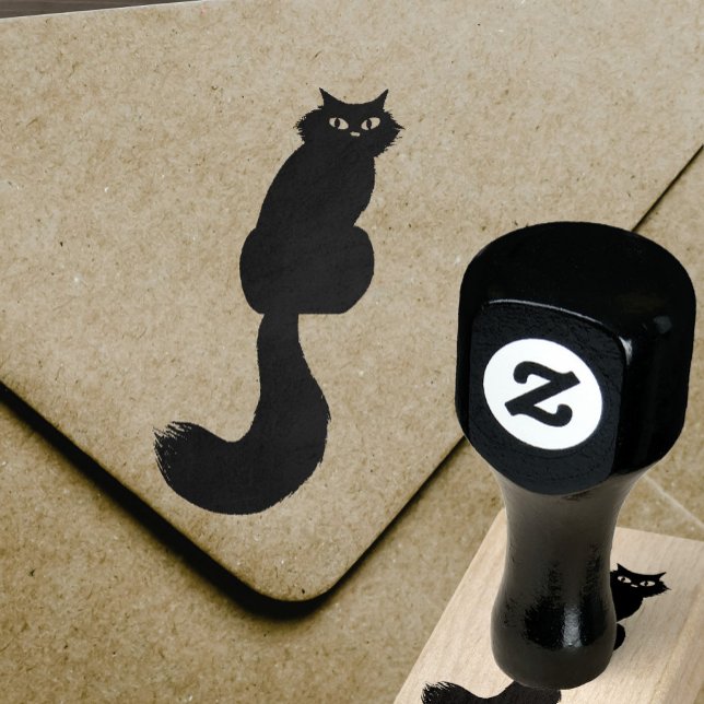 Carimbo De Borracha Gato de pelo comprido com cauda longa e fofa (Criador carregado)