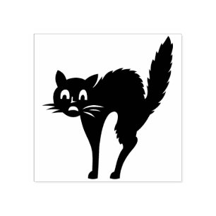 Carimbo De Borracha Gato preto das bruxas