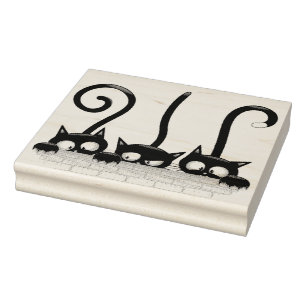 Carimbo De Borracha Gatos travessosos, divertidos e engraçados